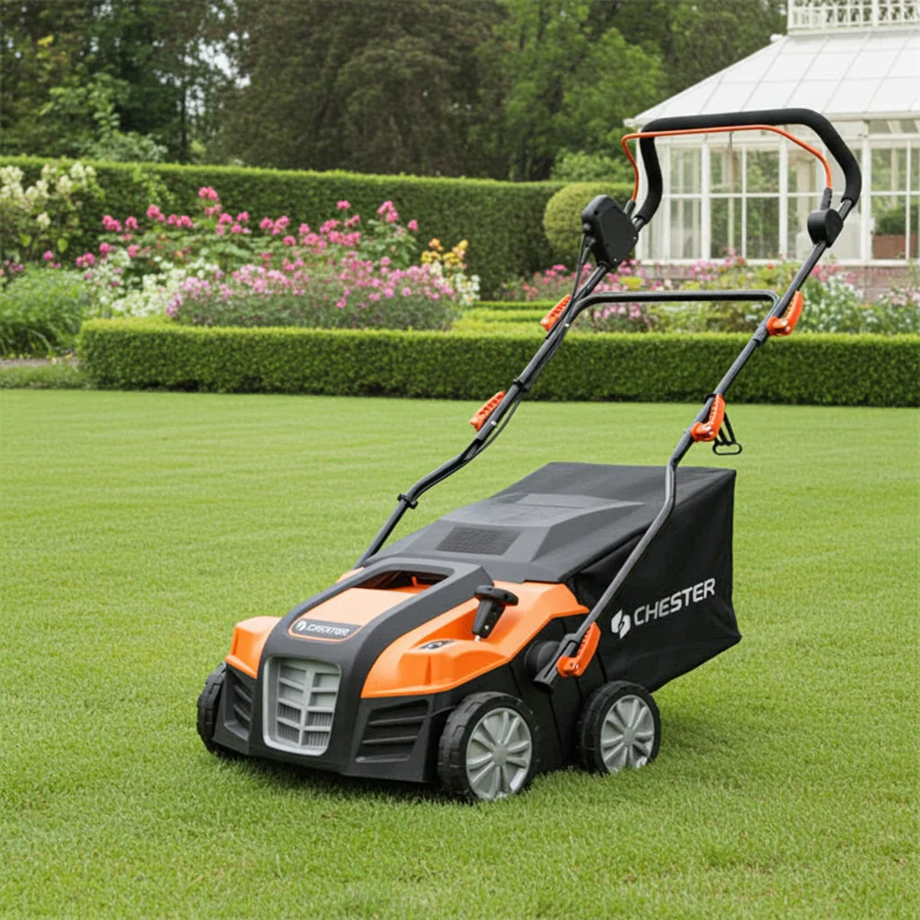 CHESTER 1800 W Electric Scarifier & Dethatcher – Professional Lawn ...