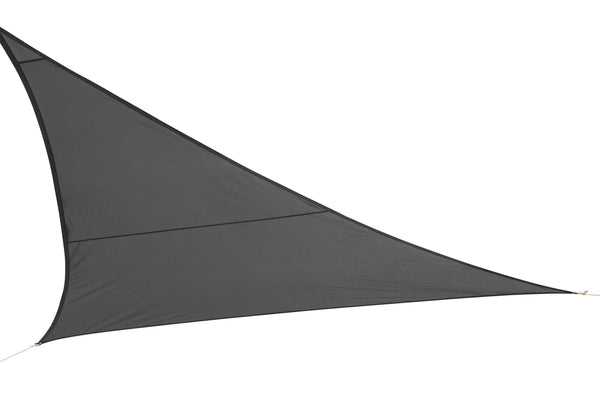Voile d’ombrage triangulaire 3,6x3,6x3,6 m gris foncé – PE 180g/m² – Anti-UV 90% – Garantie 5 ans
