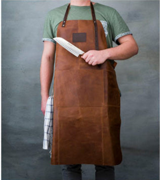 Light Brown Leather Apron 80×54 cm – Elegant, Durable and Practical