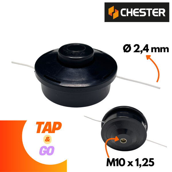 Dubbele draadspoel Tap & Go 2,4 mm voor bosmaaier & multitool - Compatibel met CHESTER en andere modellen