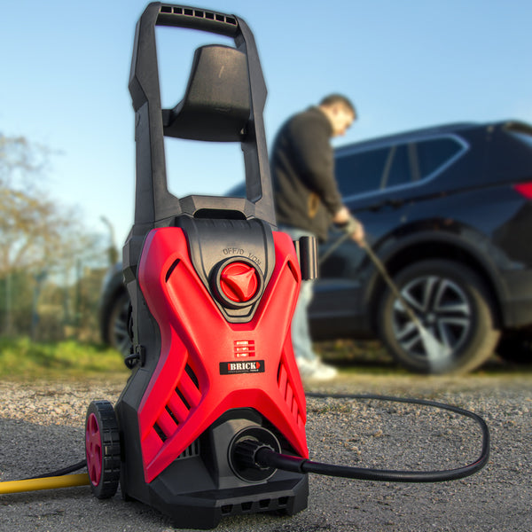 High pressure washer 1700W – 135 bar – on wheels – turbo nozzle and rotary nozzle