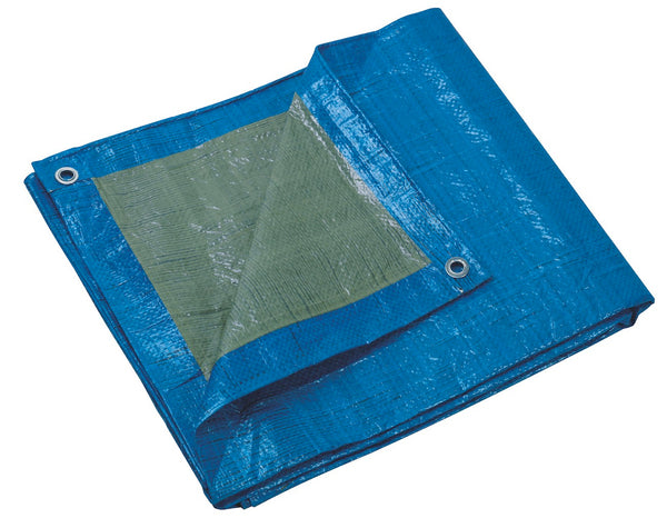 Bâche bleue ultra-résistante – 3 x 5 m – œillets métalliques – coins renforcés – lavable – anti-moisissures