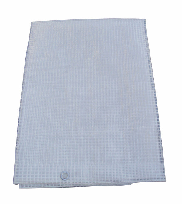 Bâche transparente avec œillets renforcés –  4 x 6 M– treillis de découpe – anti-UV