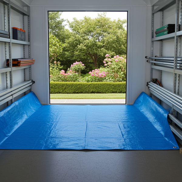 Blauw ultra-sterk zeil – 3 x 5 m – metalen oogjes – verstevigde hoeken – wasbaar – schimmelbestendig