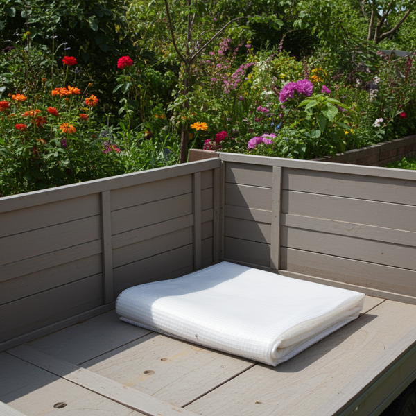 Bâche transparente avec œillets renforcés –  4 x 10 M– treillis de découpe – anti-UV