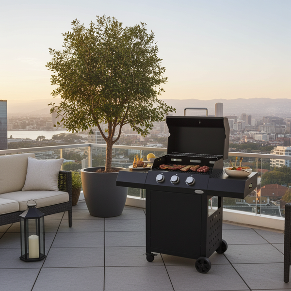 CAZORLA BLACK Gas Barbecue – 3 Burners – IMOR