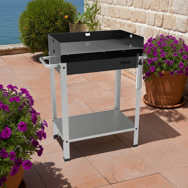 ECO Charcoal Barbecue – Adjustable Grill, 2085 cm² Cooking Area, 8–10 People – European Made