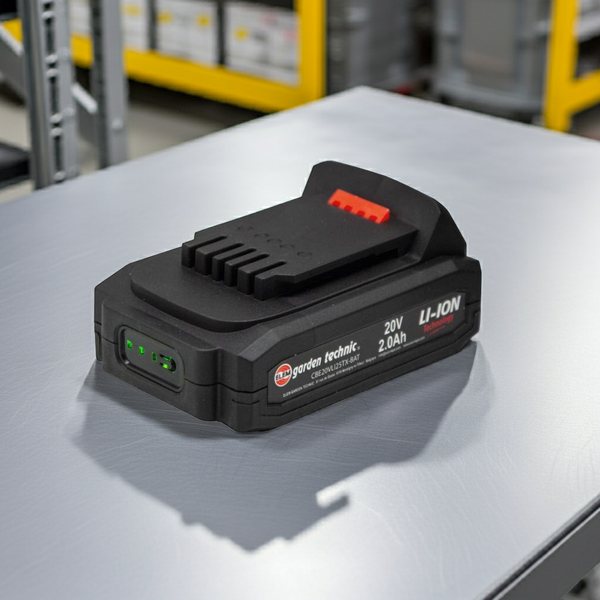 Batterie lithium 20V – 2Ah – avec témoin de charge – compatible Elem Garden Technic