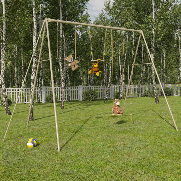Grand portique en métal 3,50 m – 4 agrès pour ados et adultes