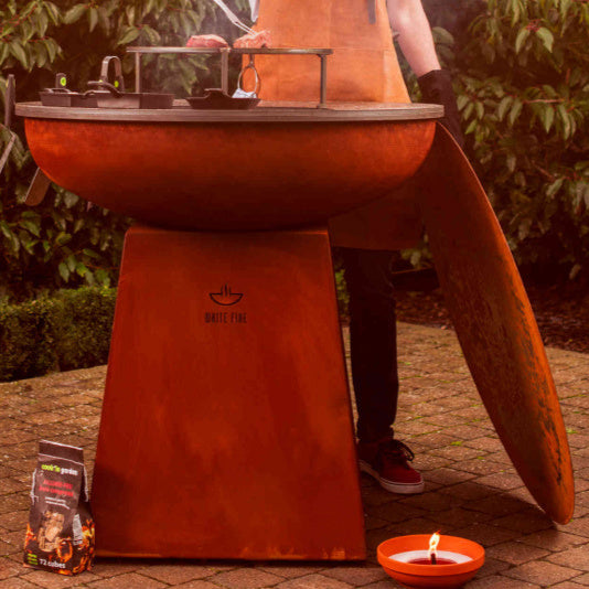 Lid for Corten Steel Barbecue Ø100 cm – WHITE FIRE – Premium & Durable Accessory