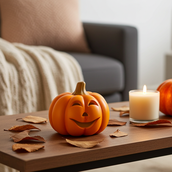 Ceramic Halloween Pumpkin – Elegant Orange Decoration 18.8 × 18.2 × 14.6 cm