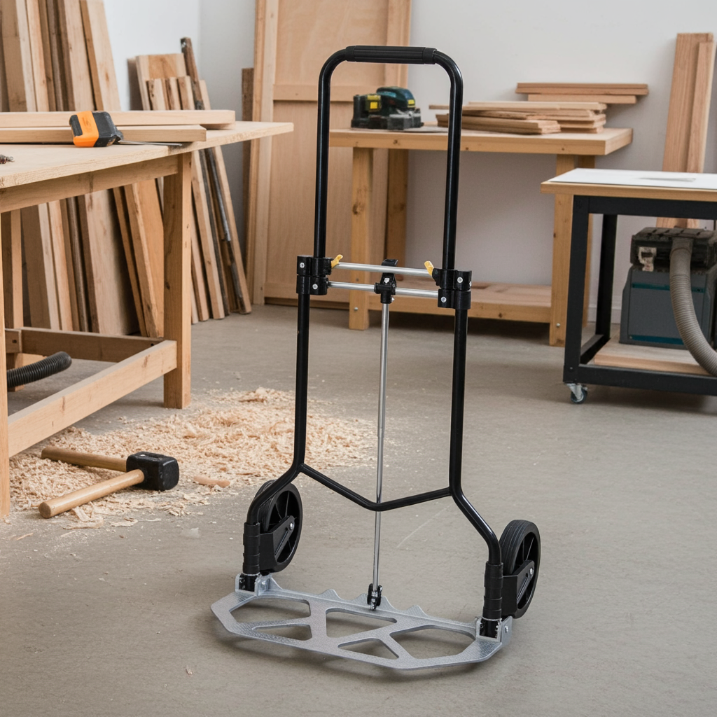 Diable pliable 100kg – poignée téléscopique – léger, compact et robust ...
