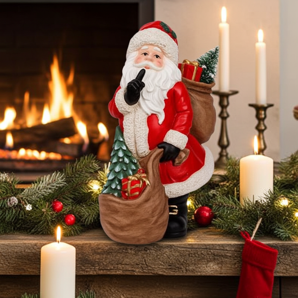 Santa Claus LED Decoration 60 cm – Red & White Magnesium Light-Up Figurine