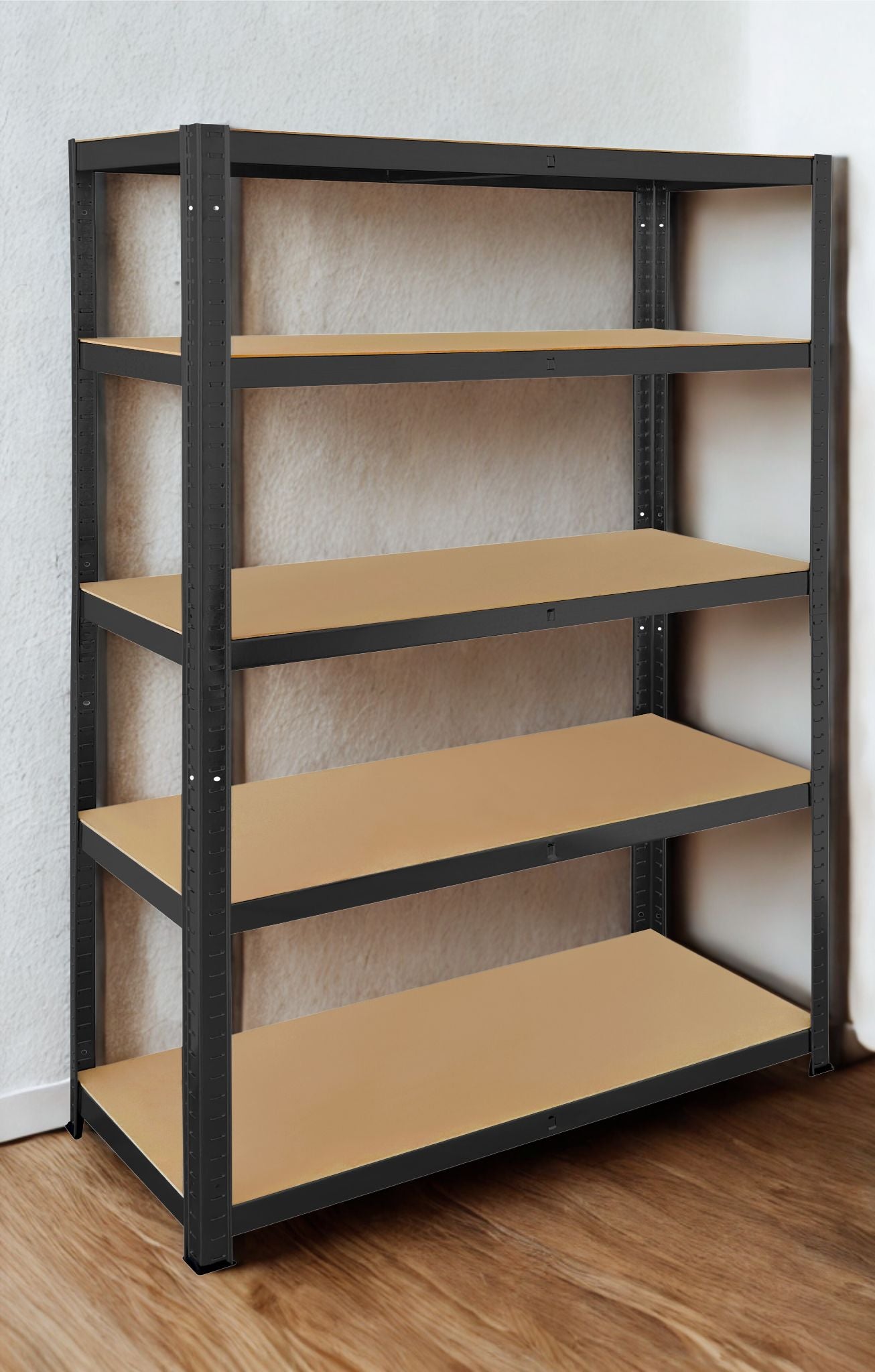 Rack en métal MDF/Noir – 180 x 90 x 40 cm - 5 étagères - Montage facil ...