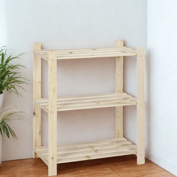 Étagère en bois  – 3 tablettes  – 95 cm x 80 cm x 40 cm