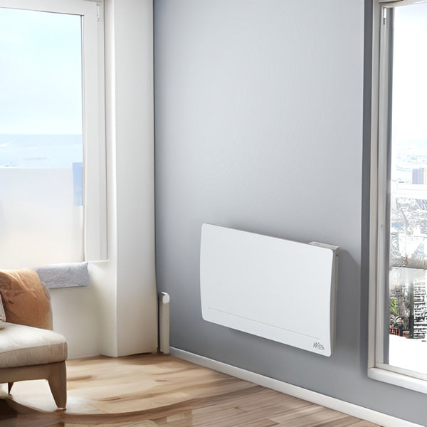 Radiateur à inertie fonte 1500W - blanc- programmable LCD