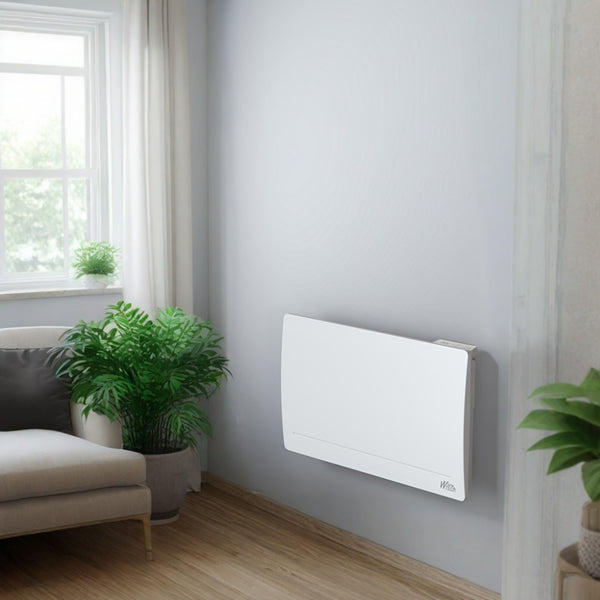 Radiateur à inertie fonte 2000W - blanc - programmable LCD