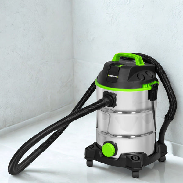 Aspirateur eau et poussières 30L – 1400W – Cuve inox – Fonction soufflerie – Accessoires inclus