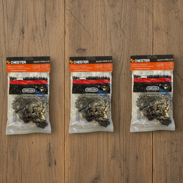 Set of 3 Chainsaw Chains – 76 Links – OREGON