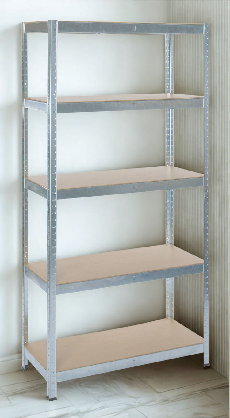Chestor Rack Metal rack MDF/GALVA – 180×90×45 cm – 5 shelves – Easy boltless assemb ...