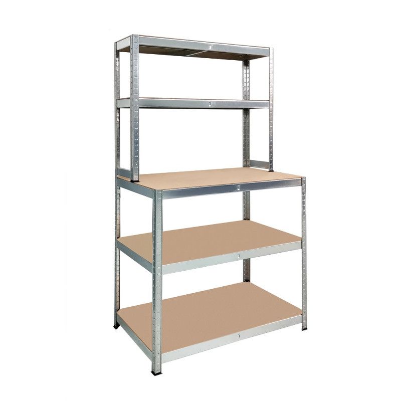 Chestor Rack Metal rack MDF/GALVA – 180×100×60 cm – 5 shelves – Easy boltless assem ...