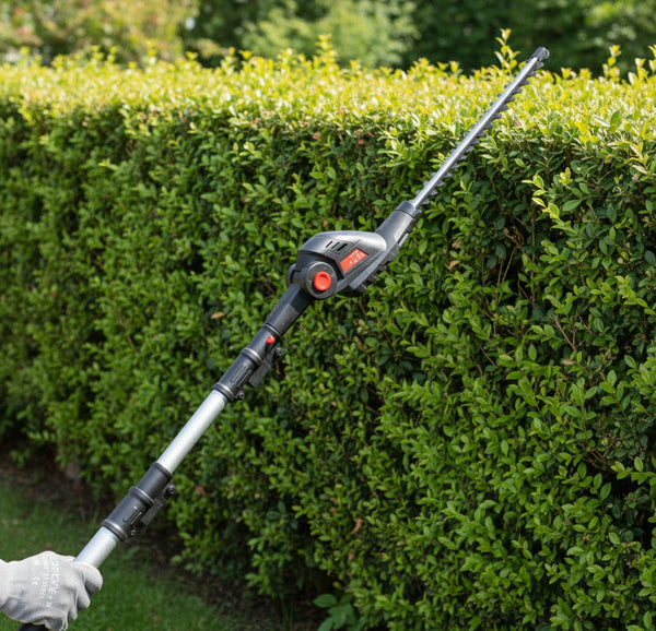 Multifonctions 3 en 1 sans fil 20V livré avec 2 batteries: taille-haies, tronçonneuse-élagueuse, coupe-bordures