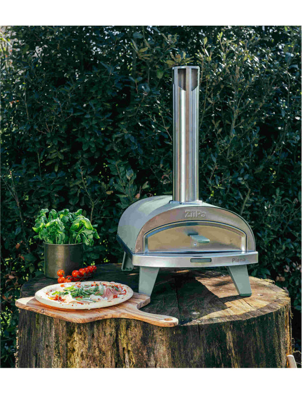 Ziipa Eucalyptus Pellet Pizza Oven – Rotating Stone, Durable Stainless Steel, Cooks in Under One Minute