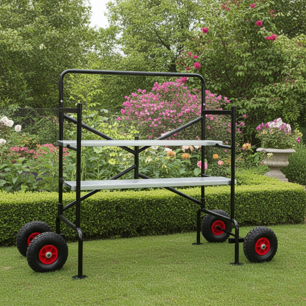Échafaudage domestique pliable pour jardin – Hauteur max. 2,80 m, plateforme réglable