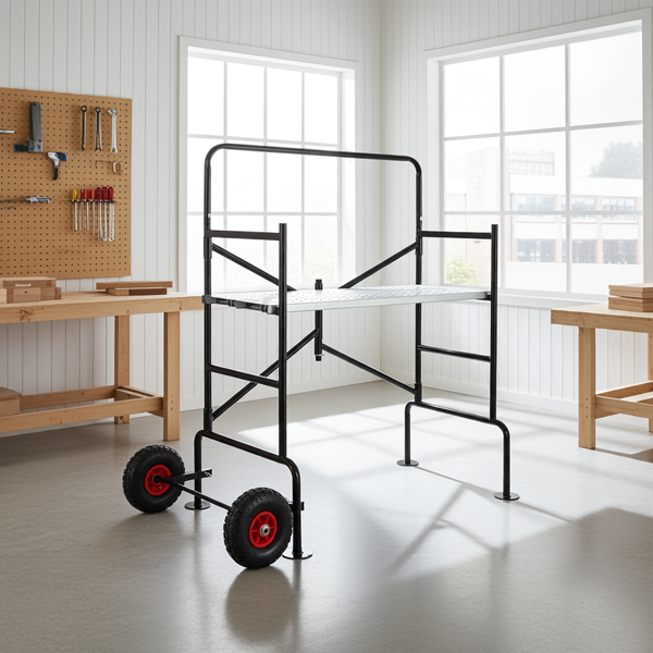 Échafaudage domestique pliable – Hauteur max. 2,80 m, plateforme réglable