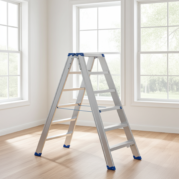 Escabeau professionnel double accès 2x6 marches en aluminium