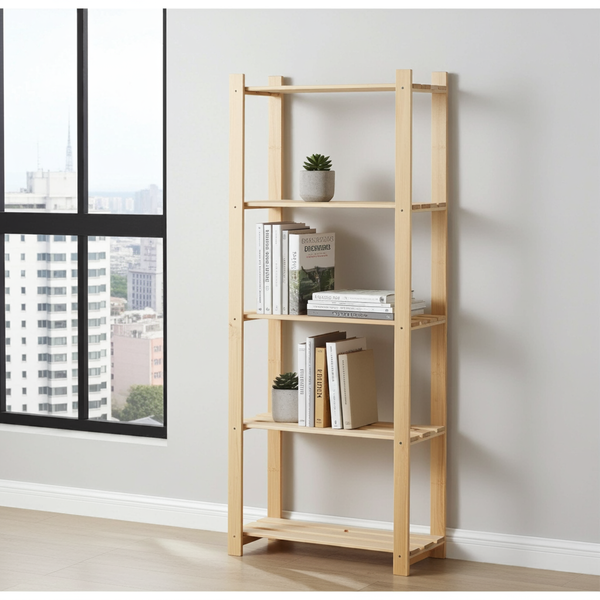 Étagère en bois  – 5 tablettes – 175×80×30 cm