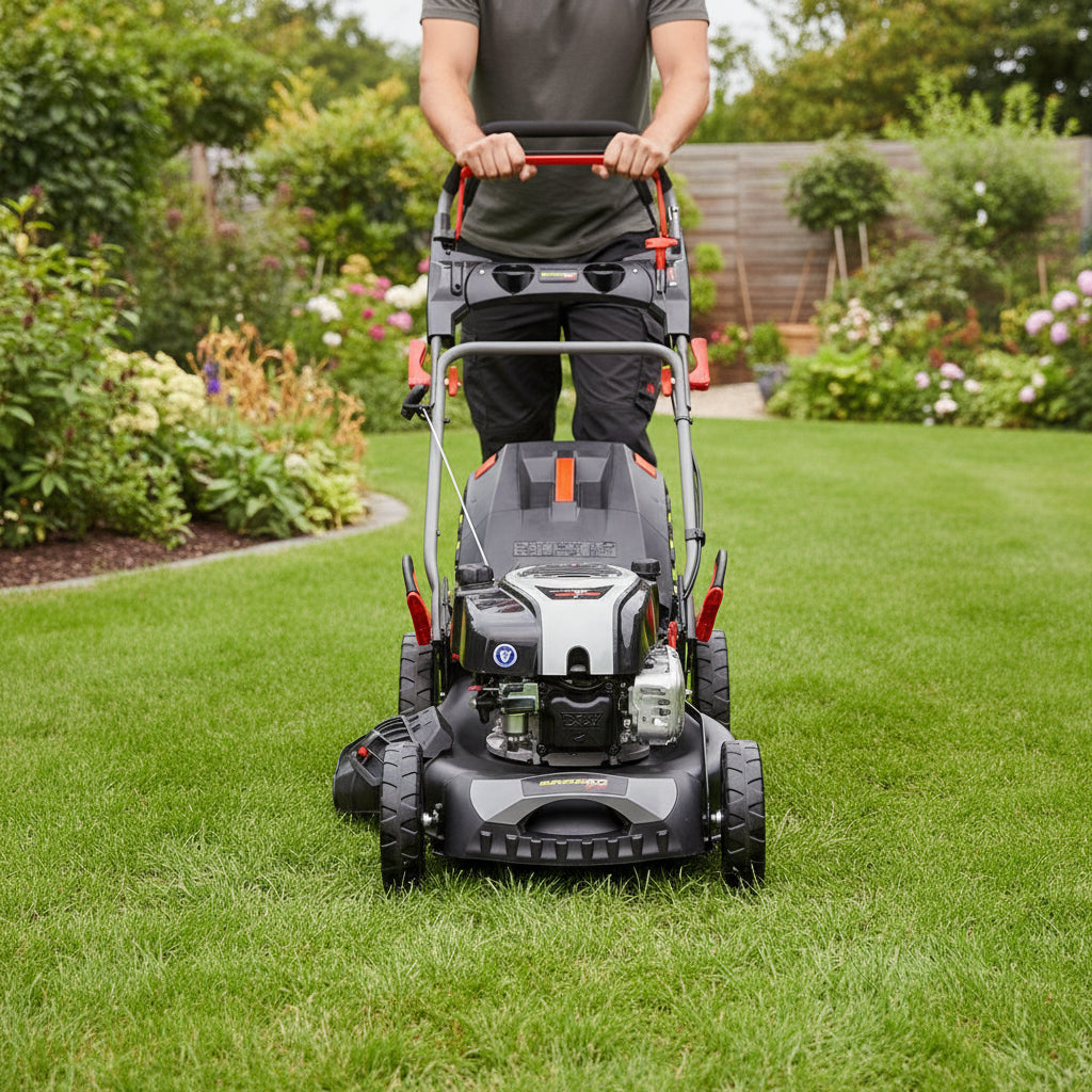 161cc self-propelled petrol lawn mower with Briggs & Stratton engine ...