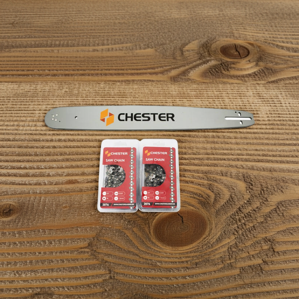 18'' (45 cm) Chainsaw Bar + 2 Chains – 72 Links – CHESTER