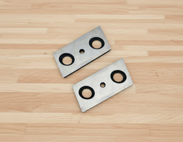 Kit de deux lames réversibles pour broyeur de végétaux - compatibles Chester et autres modèles