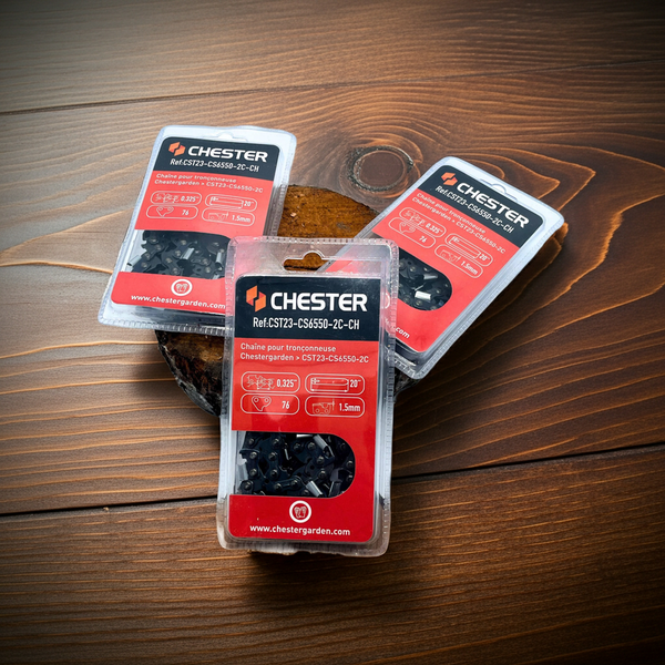 Set of 3 Chainsaw Chains – 76 Links – CHESTER