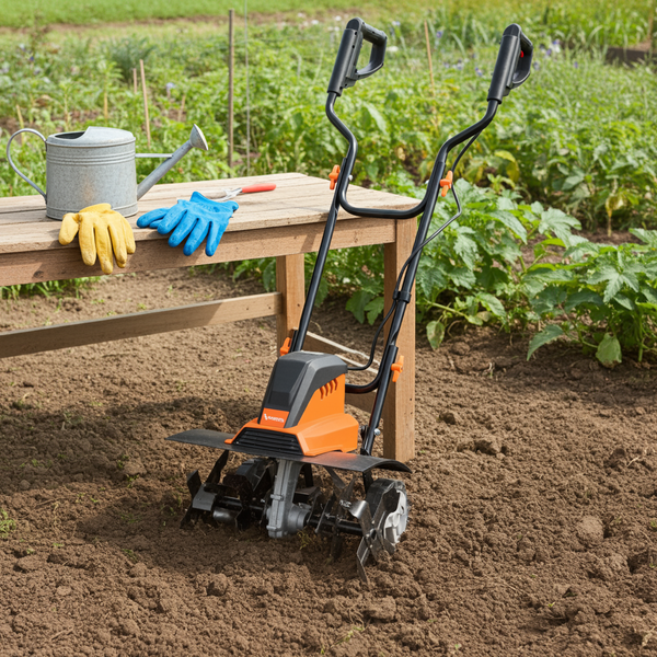 Motobineuse électrique 1500W – 6 fraises, 45 cm de largeur, profondeur 22 cm - CHESTER