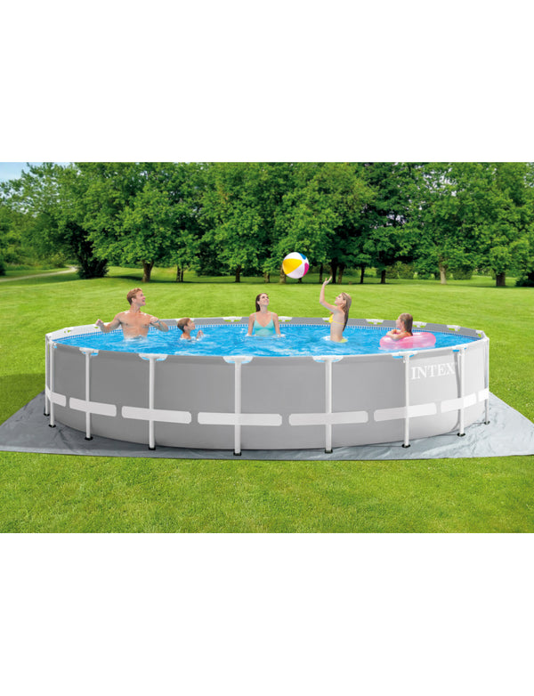 Piscine tubulaire Intex Prism Frame 610 × 132 cm – Grande piscine ronde 32695 L avec filtration puissante