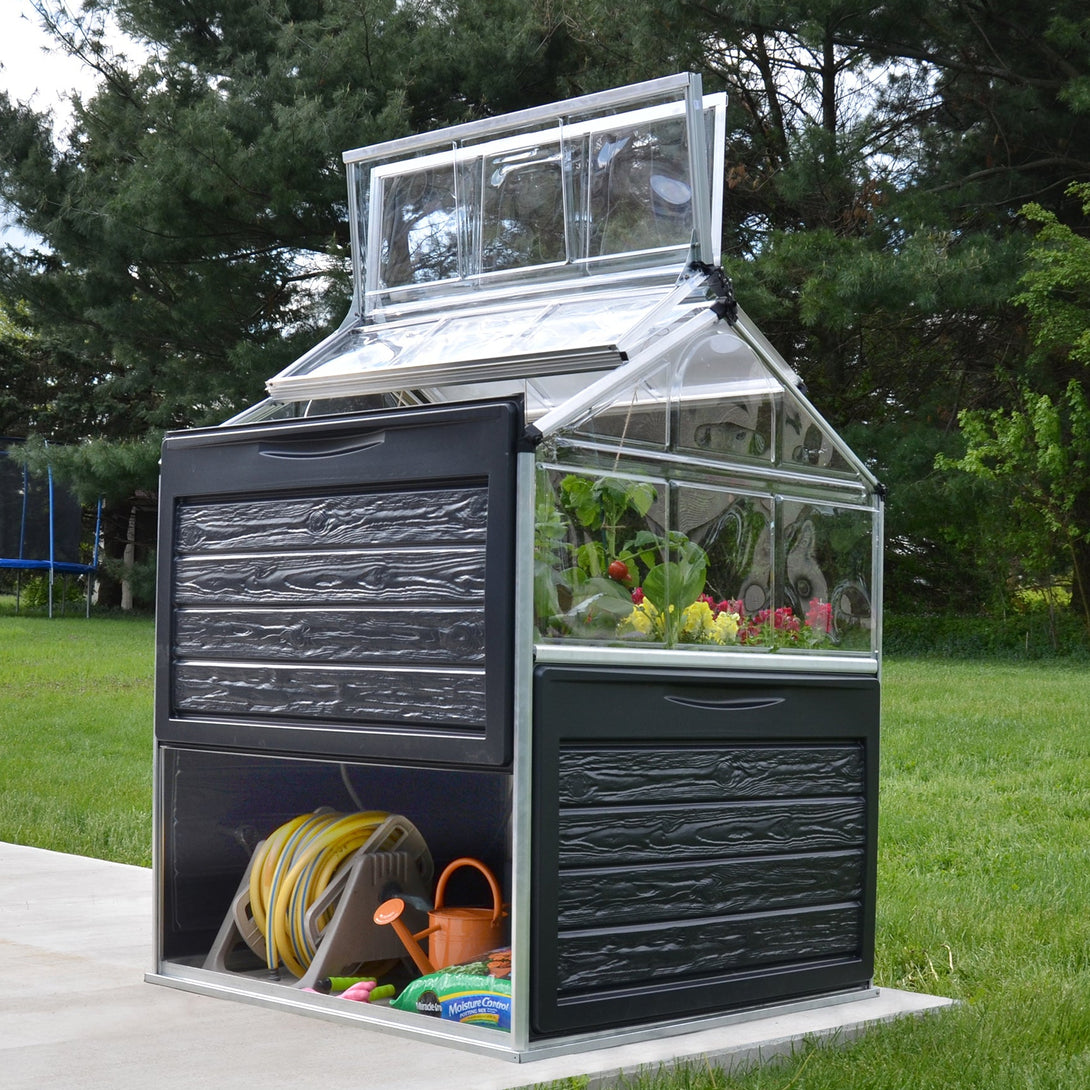 Mini greenhouse Plant Inn Silver – grow easily with raised garden bed ...
