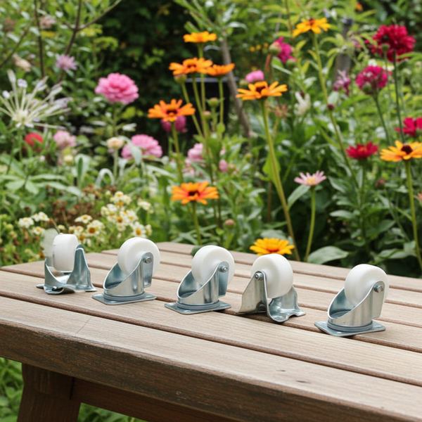 Wheels for Corten Steel Barbecue – WHITE FIRE – Durable Aluminum & Enhanced Mobility