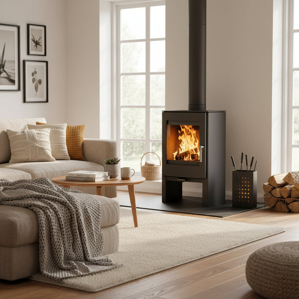 Serviteur de cheminée - 5 pièces - noir - h 50 cm