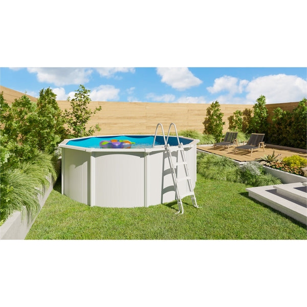 Piscine hors-sol SAPHIR Ø3,90 x H1,20 m – 11 m³ acier galvanisé