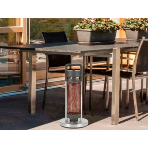 Mini chauffe-terrasse Iris infrarouge 700W – Alu/inox – Portée de 6 m²