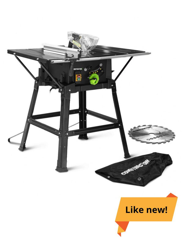 CIRKELZAAGTAFEL 2000W - 254MM - GELEVERD MET 2 BLADEN - CONSTRUCTOR
