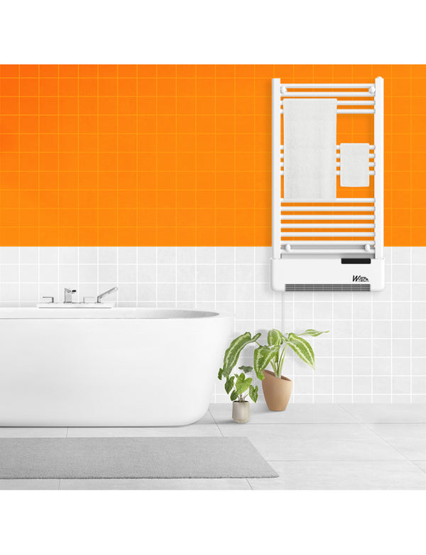 RADIATEUR SÈCHE SERVIETTES AVEC FLUIDE 500W + SOUFFLERIE 1000W - WARMTECH