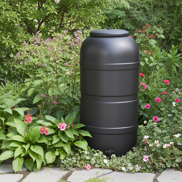 Tonneau récupérateur d’eau de pluie 100 L–  95,2 cm x 36 cm x 32 cm - Accessoires non inclus