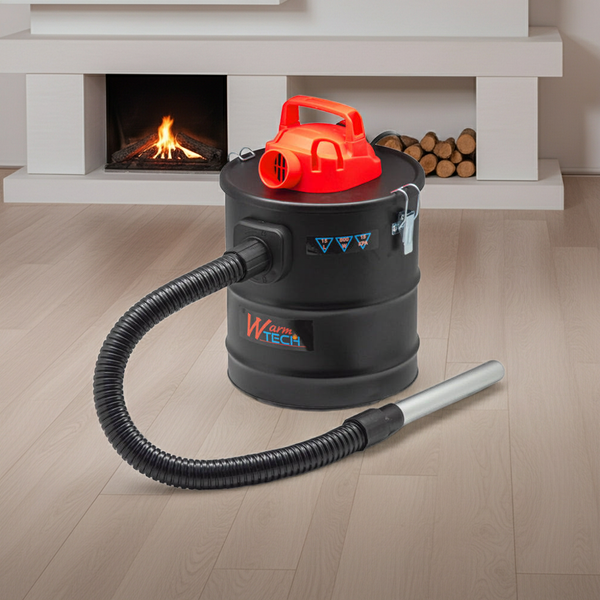 Vide-cendres 1200W 20L – filtre HEPA, soufflerie, roulettes & forte aspiration