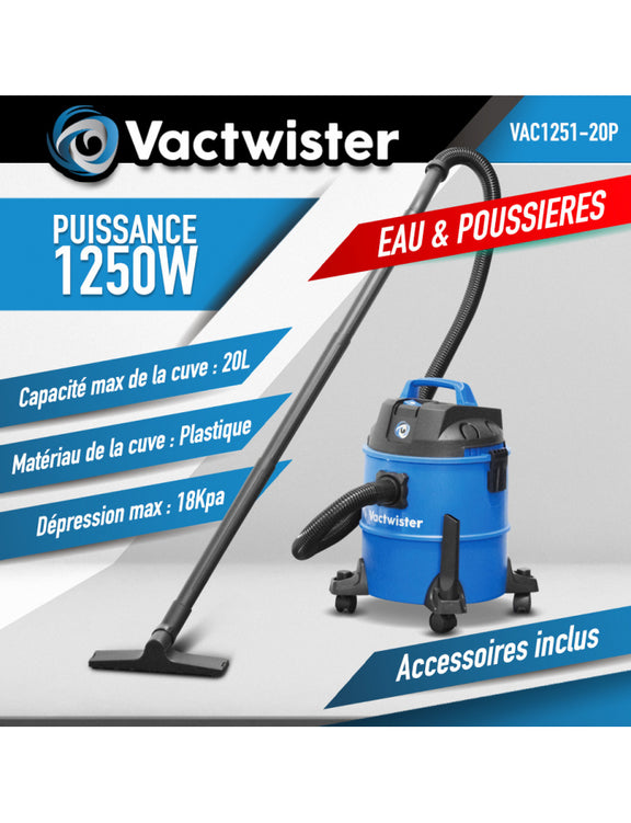 Location - Aspirateur Eau et poussière 1250W 20L Aspirateur Multi-usages