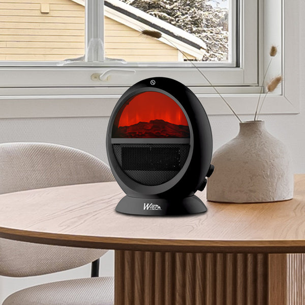 Chauffage soufflant oscillant 2000 W –  thermostat  – effet flamme