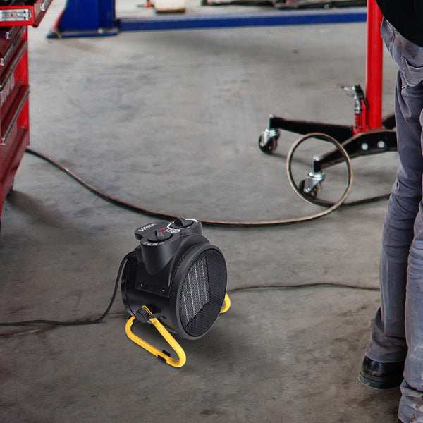 Chauffage d’atelier électrique 2000W – avec thermostat – compact & portable