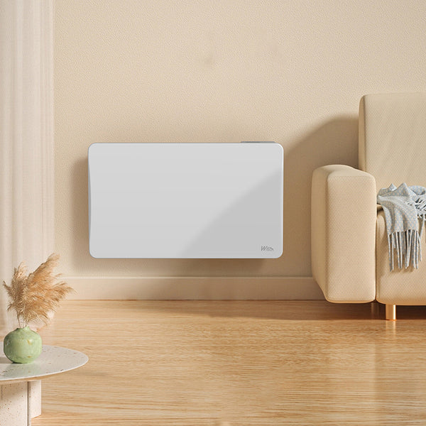 Radiateur à inertie céramique 1500 W mural  –  blanc –  thermostat LCD